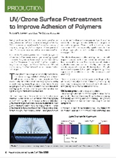 UV/Ozone Surface Pretreatment to Improve Adhesion of Polymers